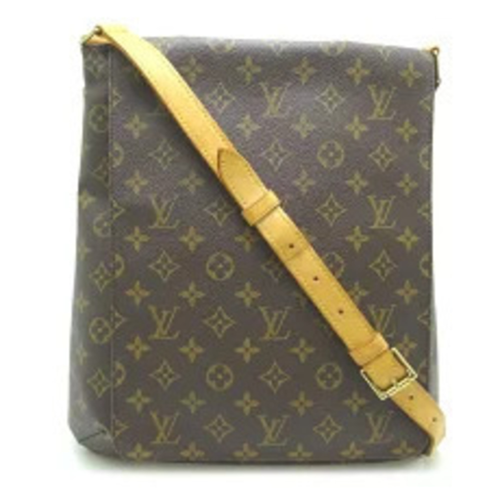 Louis Vuitton Musette Salsa Short Strap Shoulder Bag Monogram Ebene Brown